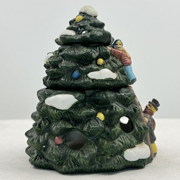 Vintage Dayton Hudson Christmas Tree Potpourri Pot Ladder Climbers Ceramic 5" - Picture 3 of 16